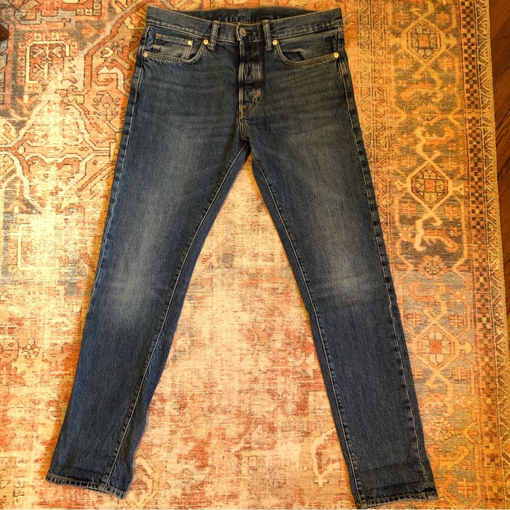 Slim Straight Blue Jeans by H&M